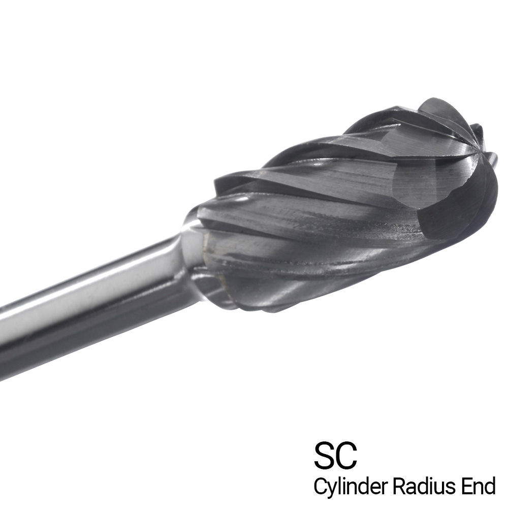 SC CYLINDER W/RAD DC BUR: SC1NF - Carbide Burrs